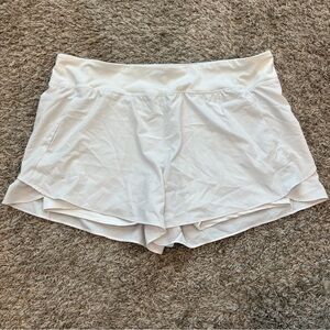 3X White Athletic Skort Shorts Built In Liner Flowy Tennis Active NWOT Plus